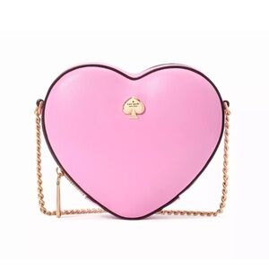 New Kate Spade Love Shack 3d Mini Heart Crossbody Surf Pink